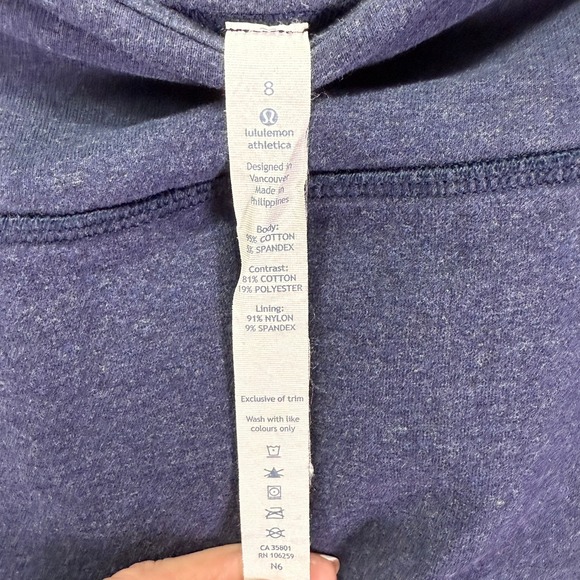 Lululemon Athletica Athletic Cotton Skirt Size 8 Activewear Navy Blue‎ Gray - Picture 3 of 7